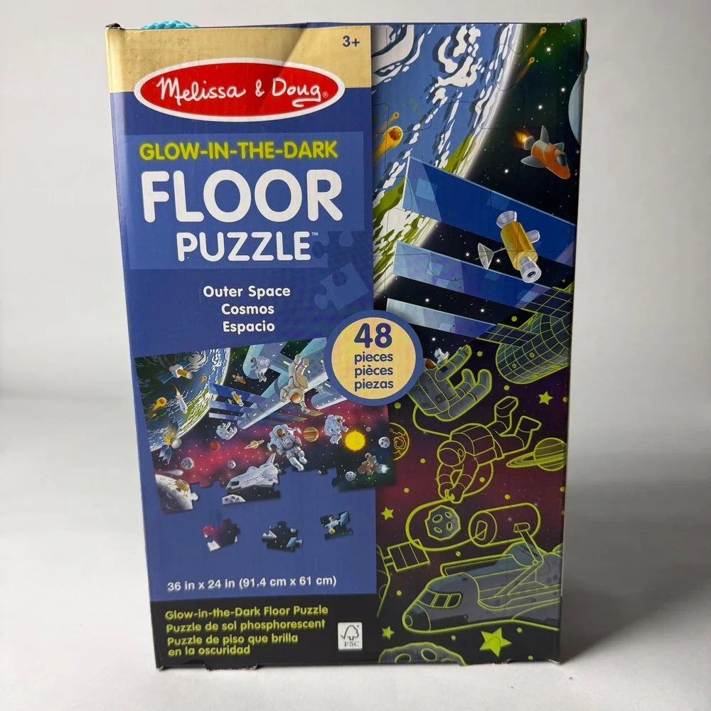 Melissa & Doug Glow-in-the-Dark Outer Space Cosmos 48 Piece Floor Puzzle‎ 36x24